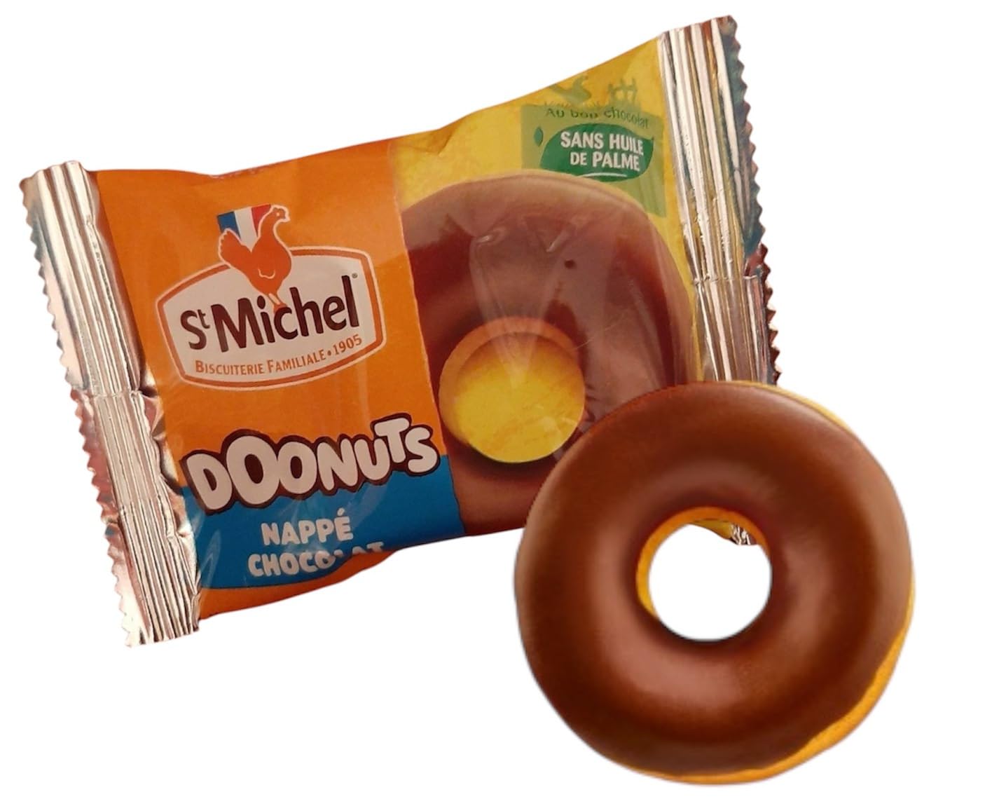 St Michel Doonuts Milk Chocolate Sponge Cakes, Ring Shaped, 720g, Pack of 24