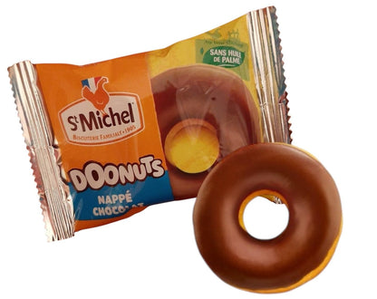 St Michel Doonuts Milk Chocolate Sponge Cakes, Ring Shaped, 720g, Pack of 24