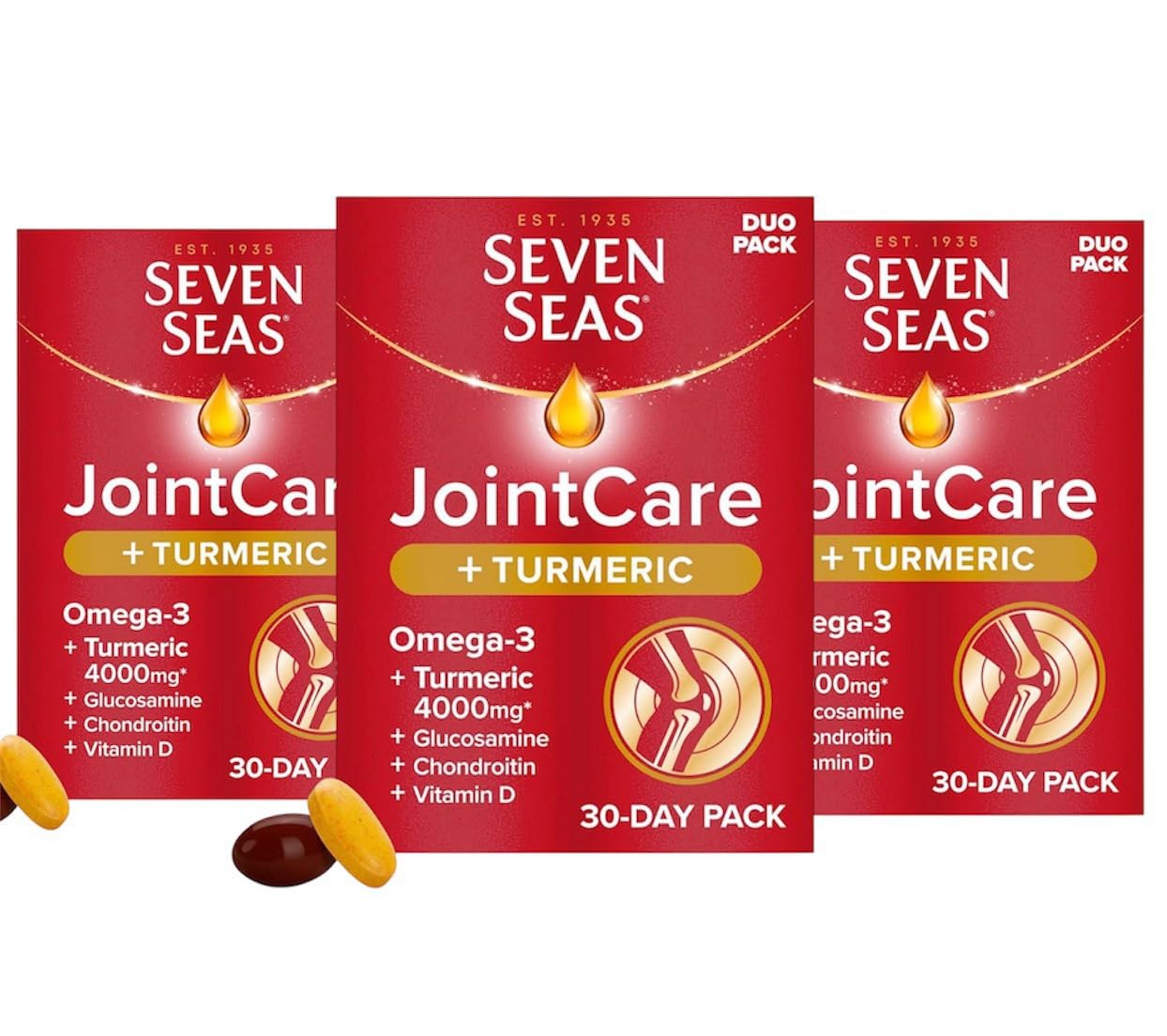 Seven Seas Jointcare Supplex & Turmeric 30 Duo Caps by Seven Seas (Packs of 3)