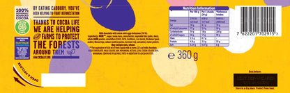 Cadbury Mini Eggs Chocolate Bar 360g (Bulk Box 14 x 360g Bars), OFFICIAL. Easter, Egg Hunt, Sharing Chocolate Bar
