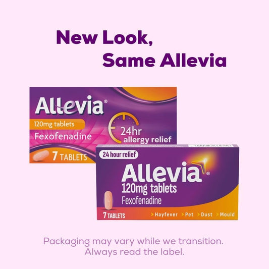 Allevia Allergy Tablets | 70 Tablets | 120mg Fexofenadine | 24hr Relief Acts within 1 Hour | Non-drowsy in Most People | Relieves Hayfever, Pet, Dust and Mould Allergies