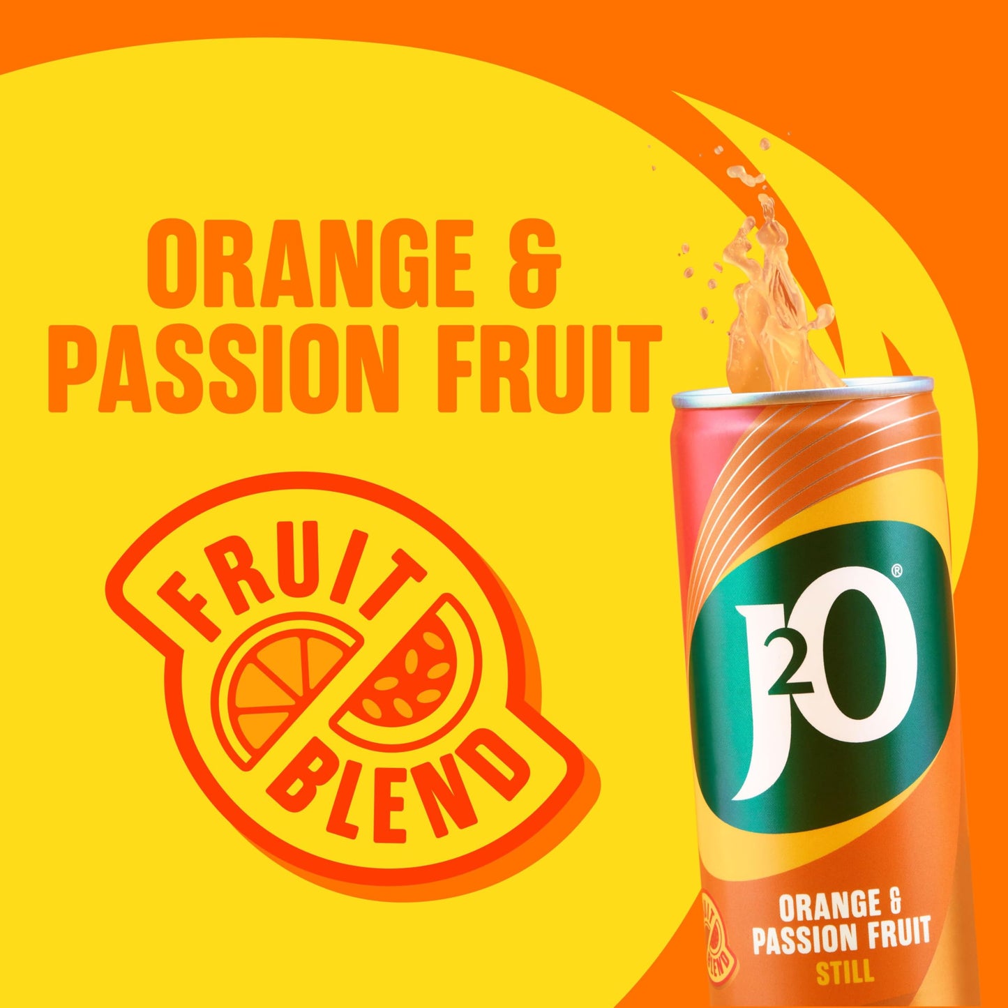 J2O Fruit Blend Juice Drink - Orange and Passionfruit, 6 x 250ml