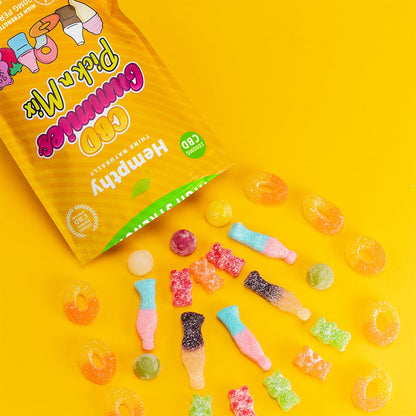 Hempthy CBD Pick n Mix Gummies, High Strength 1000mg, 20mg x 50 Gummies, 1000mg Total CBD, THC Free, Best UK CBD Gummy Bears (50 Pack, Gummy Bears)