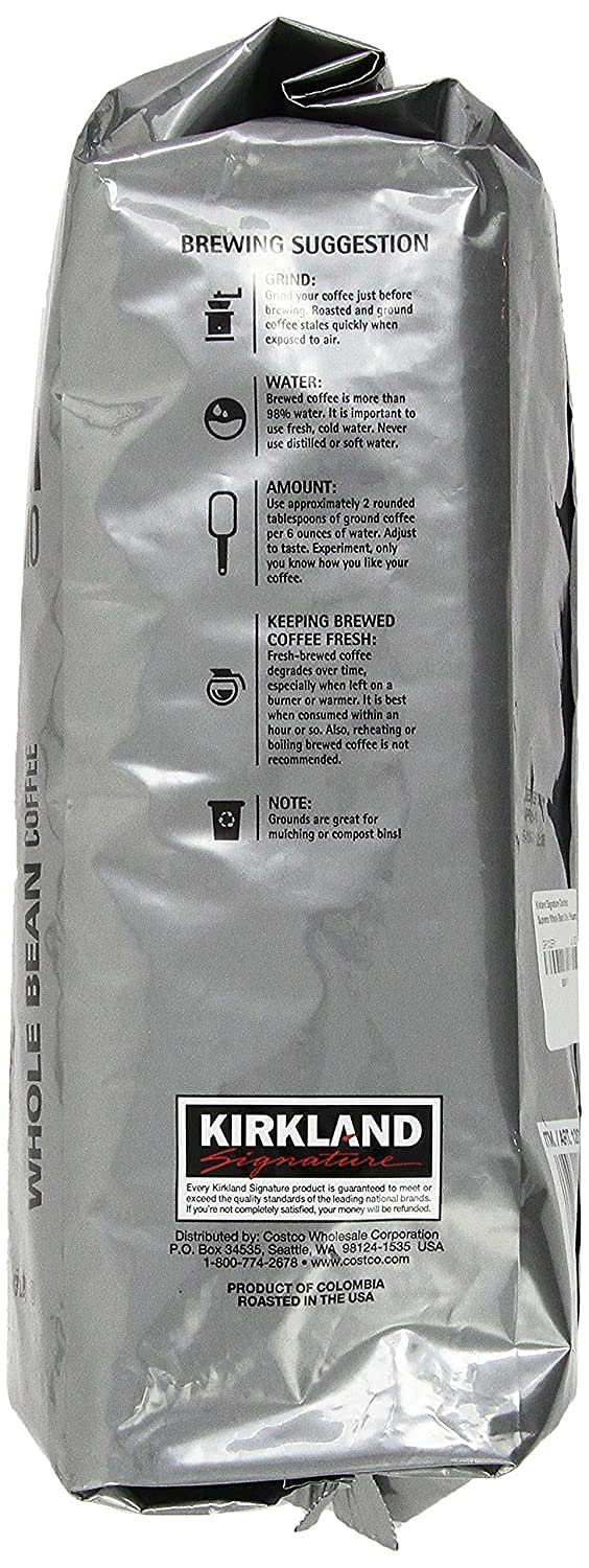Kirkland Signature Colombian Supremo Whole Bean Coffee 908 gram