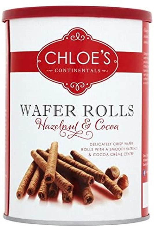 Chloe's Hazelnut & Cocoa Wafer Rolls - Pack of 2 X 400G