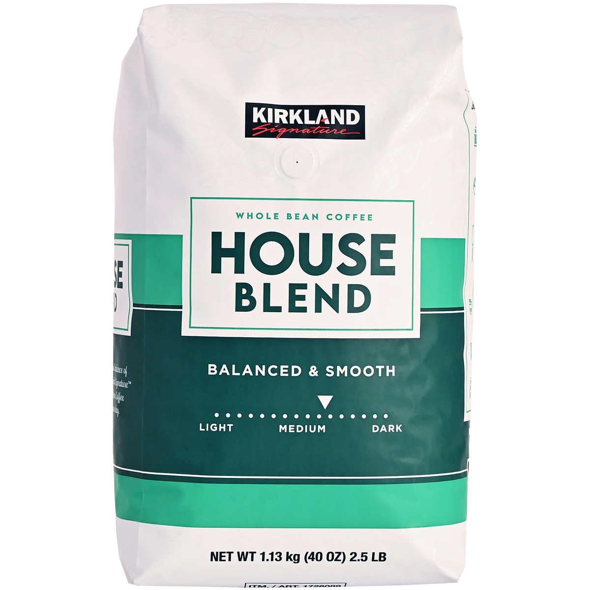 Kirkland Signature Whole Bean Coffee House Blend, 1.13kg