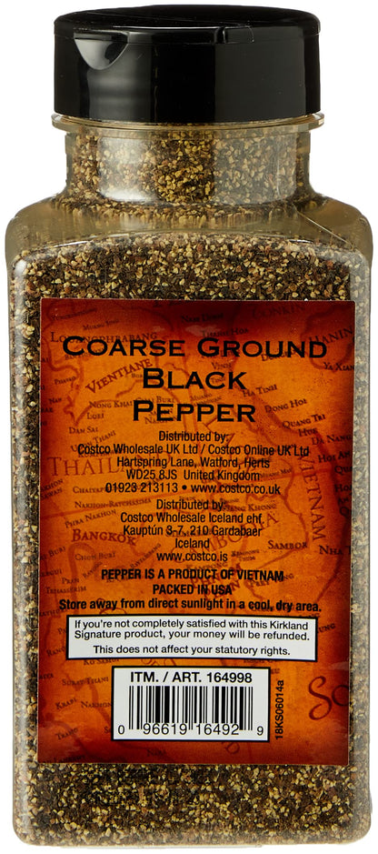 Kirkland Signature Spice Seasoning Dressing Coarse Ground Black Pepper Jar, 359 g