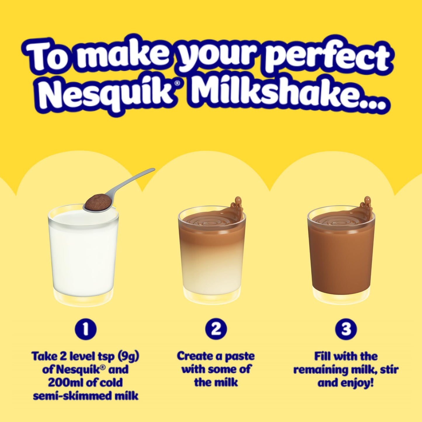 Nesquik Chocolate Flavoured Milkshake Powder, with Vitamin C & D, 1kg Tub (Pack of 1)