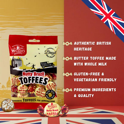 Walkers Nonsuch Nutty Brazil Toffees 150g