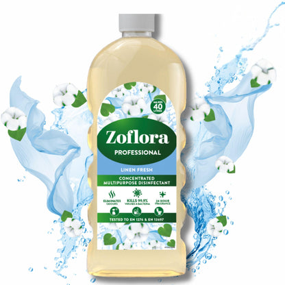 Zoflora Linen Fresh Concentrated Multipurpose Disinfectant Liquid, Antibacterial & Multi-Surface, Pet Safe Disinfectant, Kills 99.9% Of Bacteria & Viruses, 1 X 500 ml