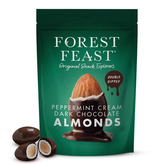 Forest Feast Peppermint Cream Dark Chocolate Almonds, 120g