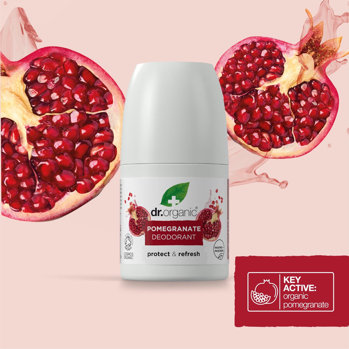 Dr Organic Manuka Honey Deodorant, Aluminium Free, Mens, Womens, Natural, Vegetarian, Cruelty-Free, Paraben & SLS-Free, Organic, 50ml, Packaging may vary