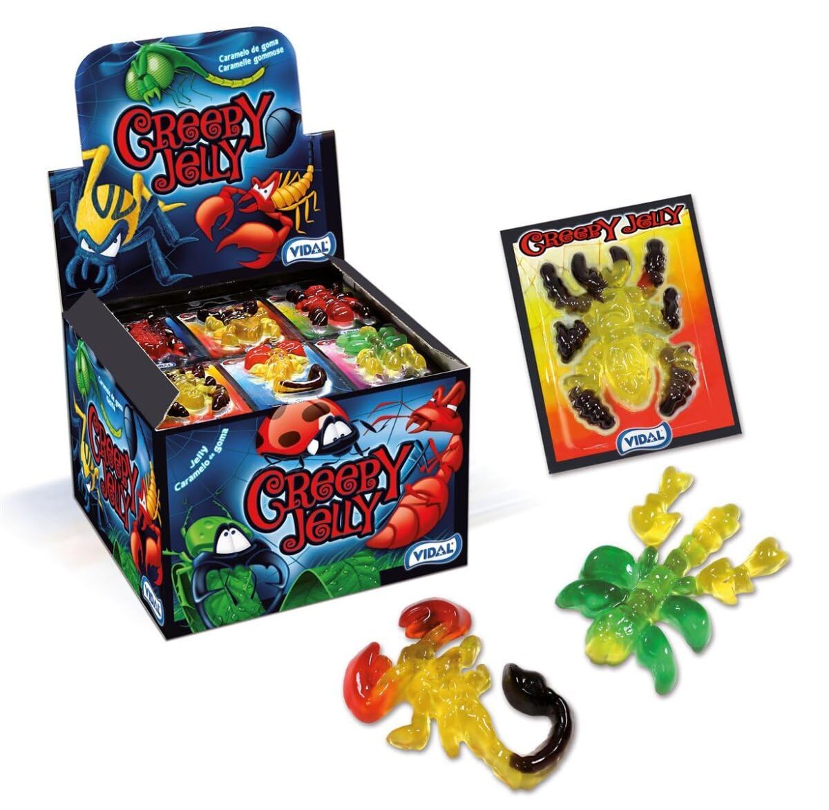 Vidal Creepy Jelly x66 (11 Sheets) Retro Sweets - Wholesale