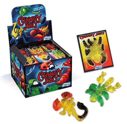 Vidal Creepy Jelly x66 (11 Sheets) Retro Sweets - Wholesale