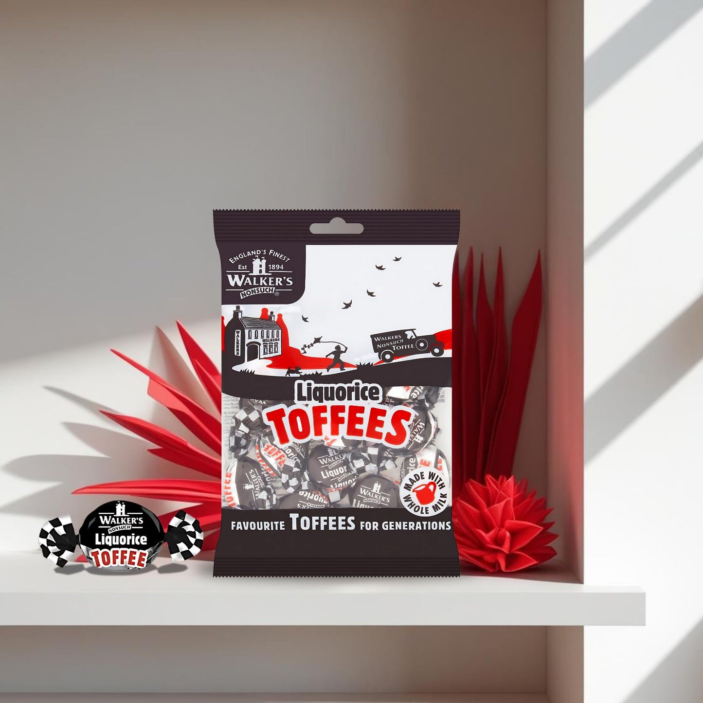 Walkers 12 X Liquorice Toffees (150g)