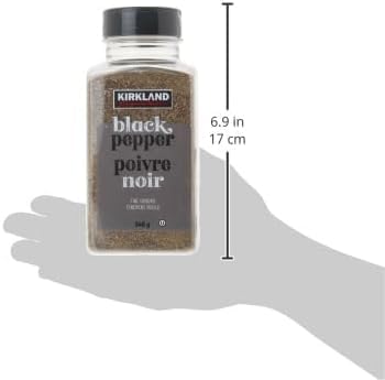 Kirkland Signature Spice Seasoning Dressing Fine Ground Black Pepper Jar 348g