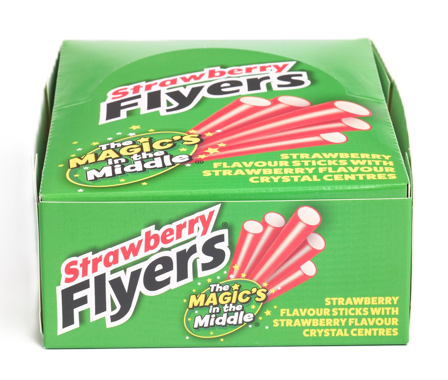 Flyers Strawberry Liquorice Sticks Carton - 60 Sticks | Sweet Strawberry Flavoured Sweets | Large Bulk Pack for Sharing & Events