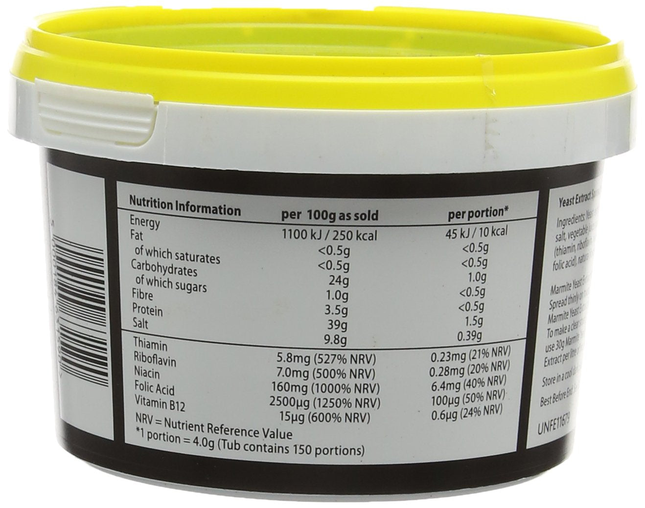 Marmite Yeast Extract Vegan Spread, 6 x 600 g Tub