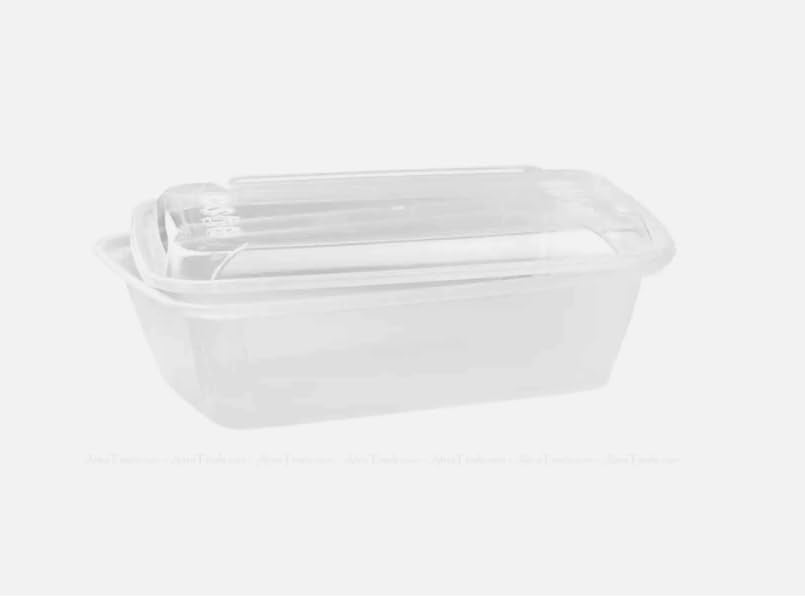 AHG Investment cafe express plastic containers & lids 1.2l 42 pack - 38oz Clear Plastic Salad Food Multi-use Containers Base+Lid (Pack of 42)