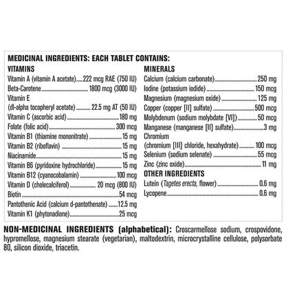 Kirkland Signature Men 50+ Multivitamin, 365 Tablets