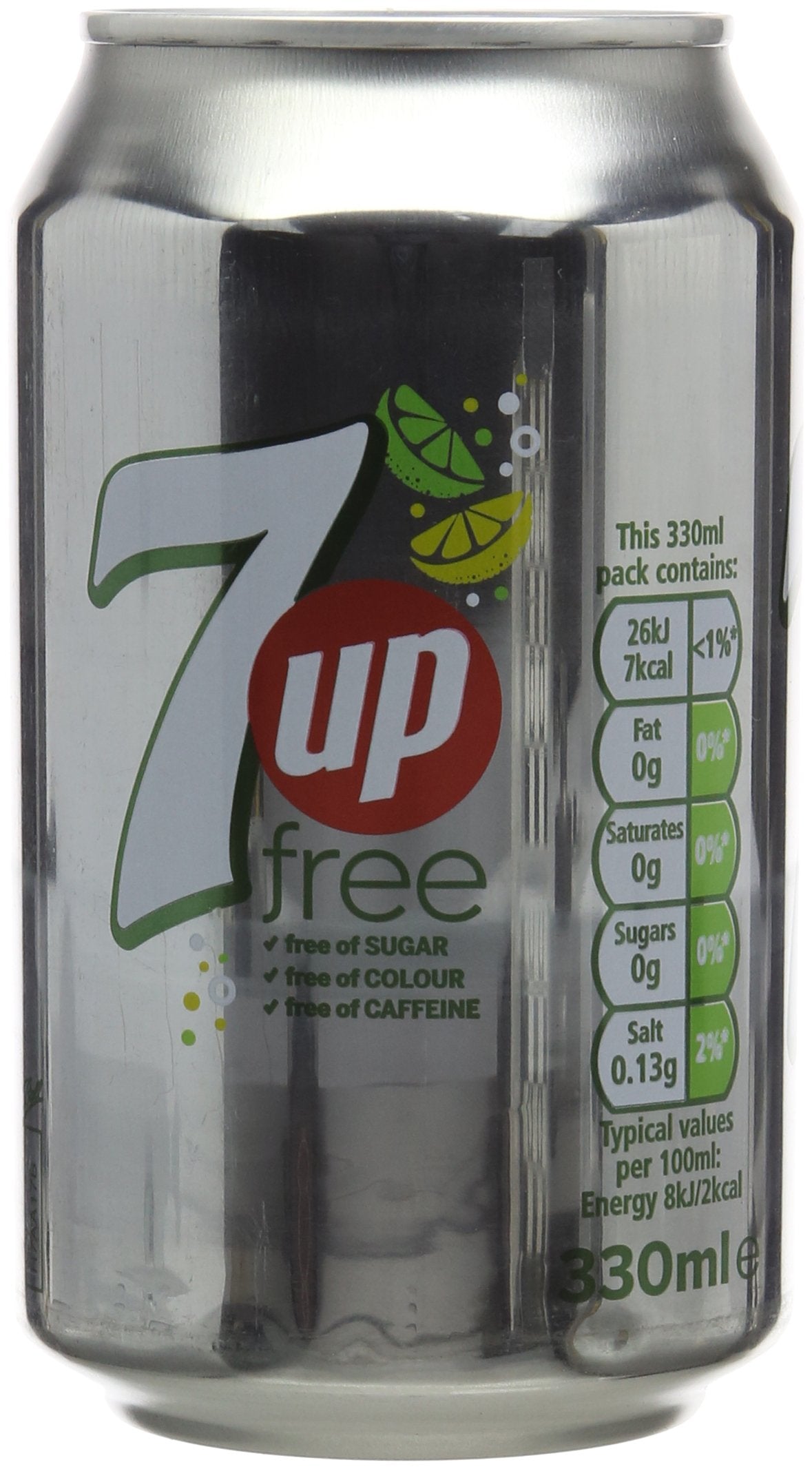 7UP Free, 330 ml (Pack of 24)