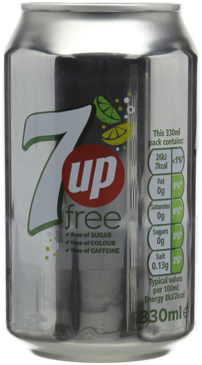 7UP Free, 330 ml (Pack of 24)