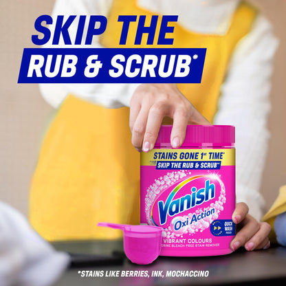 Vanish Gold Oxi Action Stain Remover & Laundry Booster Powder for Colours 1.9 kg | Removes Tough Stains at 20°C in 30 Mins in Just One Wash | Safe on Everyday Fabrics (Packaging May Vary)