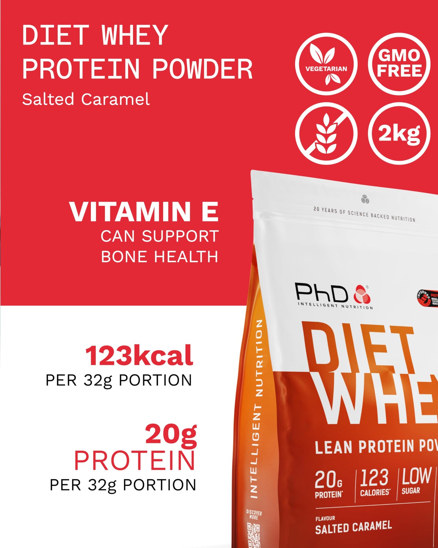 PhD Nutrition Diet Whey High Protein Lean Matrix, Whey Protein Powder, High Protein