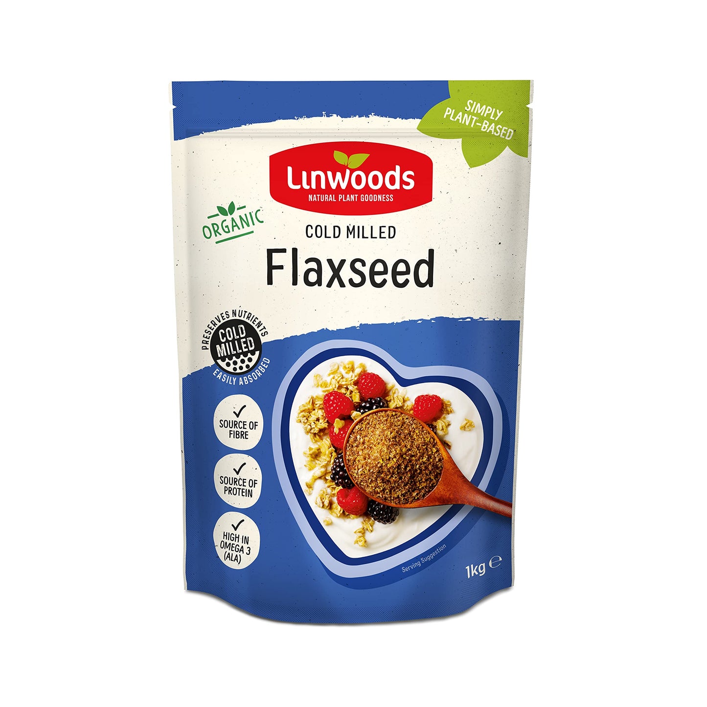 Linwoods Milled Organic Flaxseed 1kg (4 Pack)