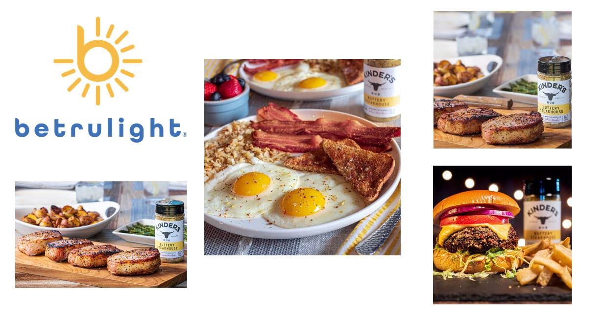 Kinders The Blend Seasoning is gluten free, non-GMO, and no added MSG Kinder's The Blend Seasoning Salt, Pepper and Garlic (10.5 oz.) Bundled with BETRULIGHT Fridge Decal – 2 Pack