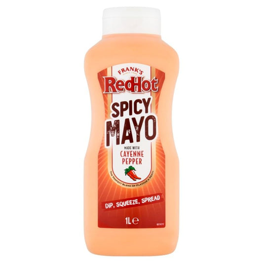 Frank's RedHot Spicy Mayo 1L | Creamy & Spicy Mayo for Sandwiches, Burgers & Dips | Perfectly Balanced Heat and Flavour