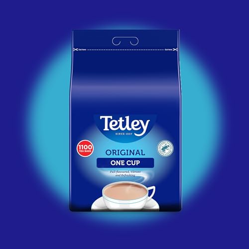 Tetley Original One Cup Black Tea Bags - Bulk Value Pack - Full Flavoured British Brew - Perfect for Breakfast or Anytime - Rainforest Alliance Certified - 2200 Teabags (2 x 1100 Pack)