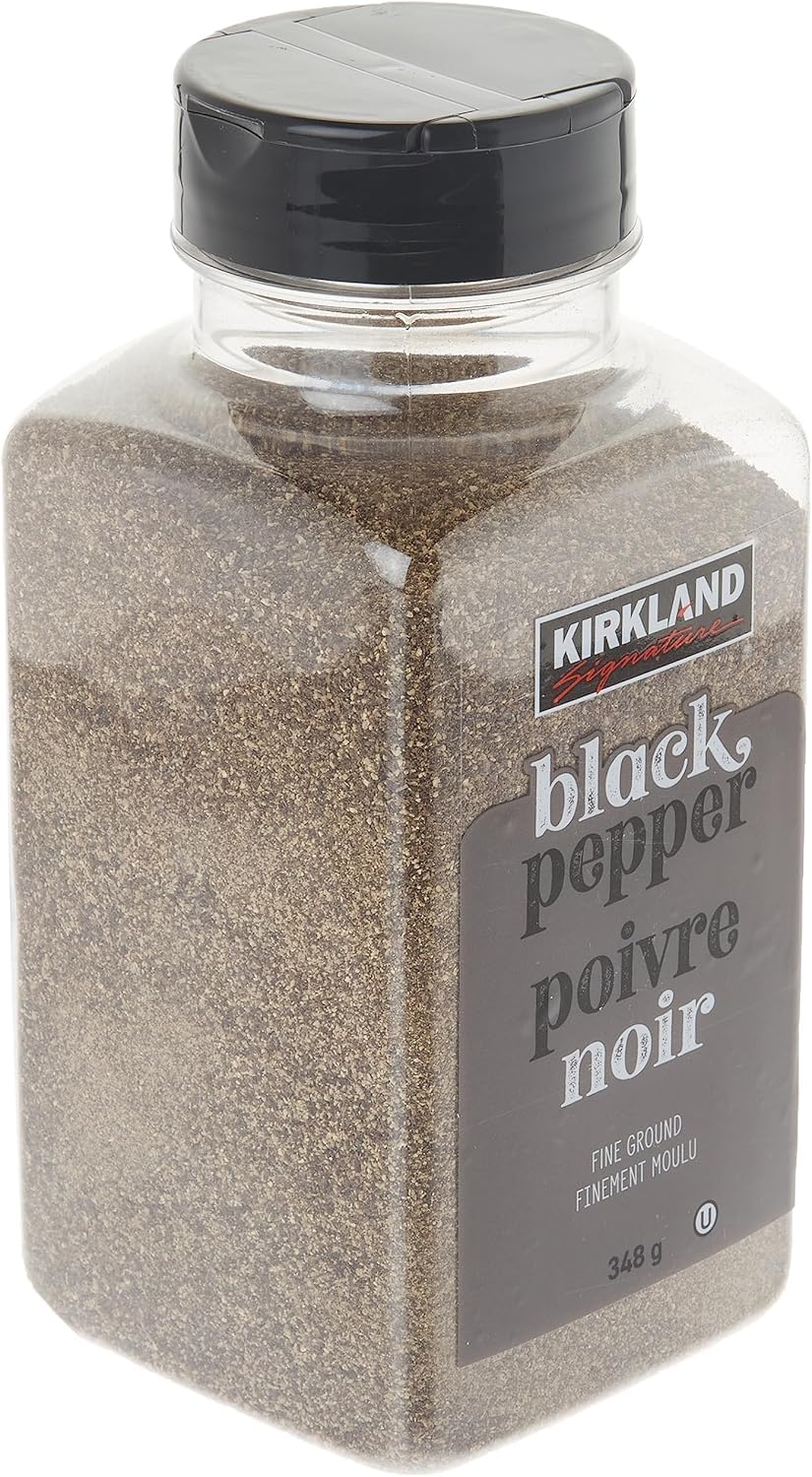 Kirkland Signature Spice Seasoning Dressing Fine Ground Black Pepper Jar 348g