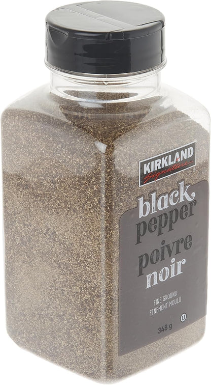 Kirkland Signature Spice Seasoning Dressing Fine Ground Black Pepper Jar 348g