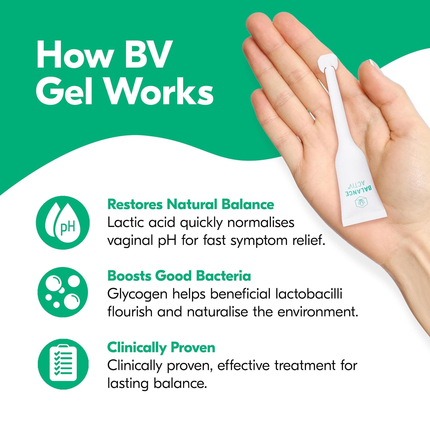 Balance Activ BV Gel, Bacterial Vaginosis Treatment for Women, Works Naturally to Rapidly Relieve Symptoms of Unpleasant Odour, Discomfort & Discharge Associated with BV