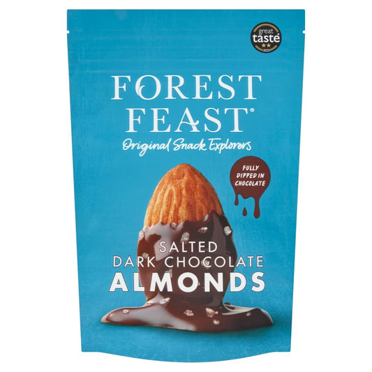 Forest Feast Salted Dark Chocolate Almonds, 120g Pouch