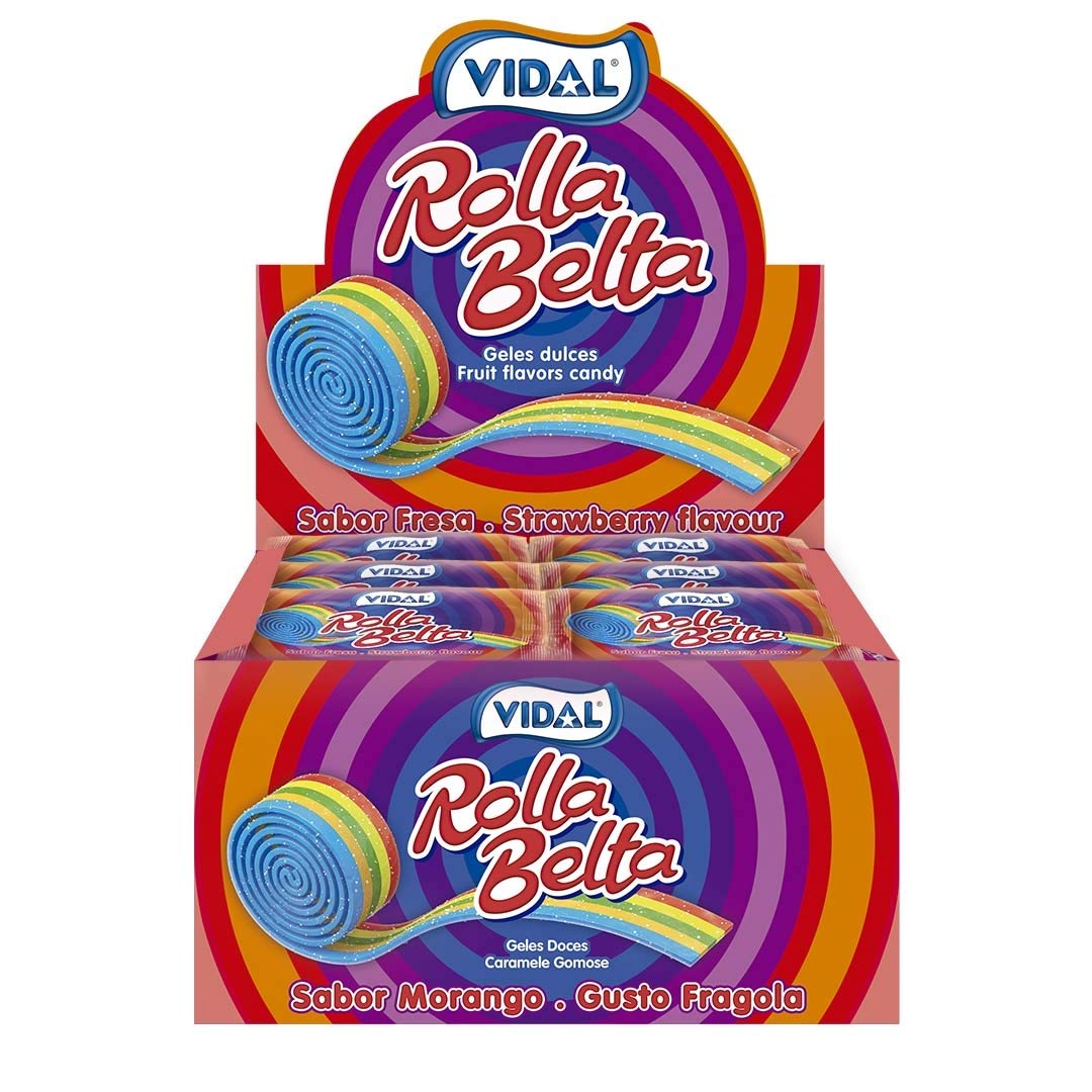 Vidal Rainbow Rolla Belta (Pack of 1, Total 24 Pieces)