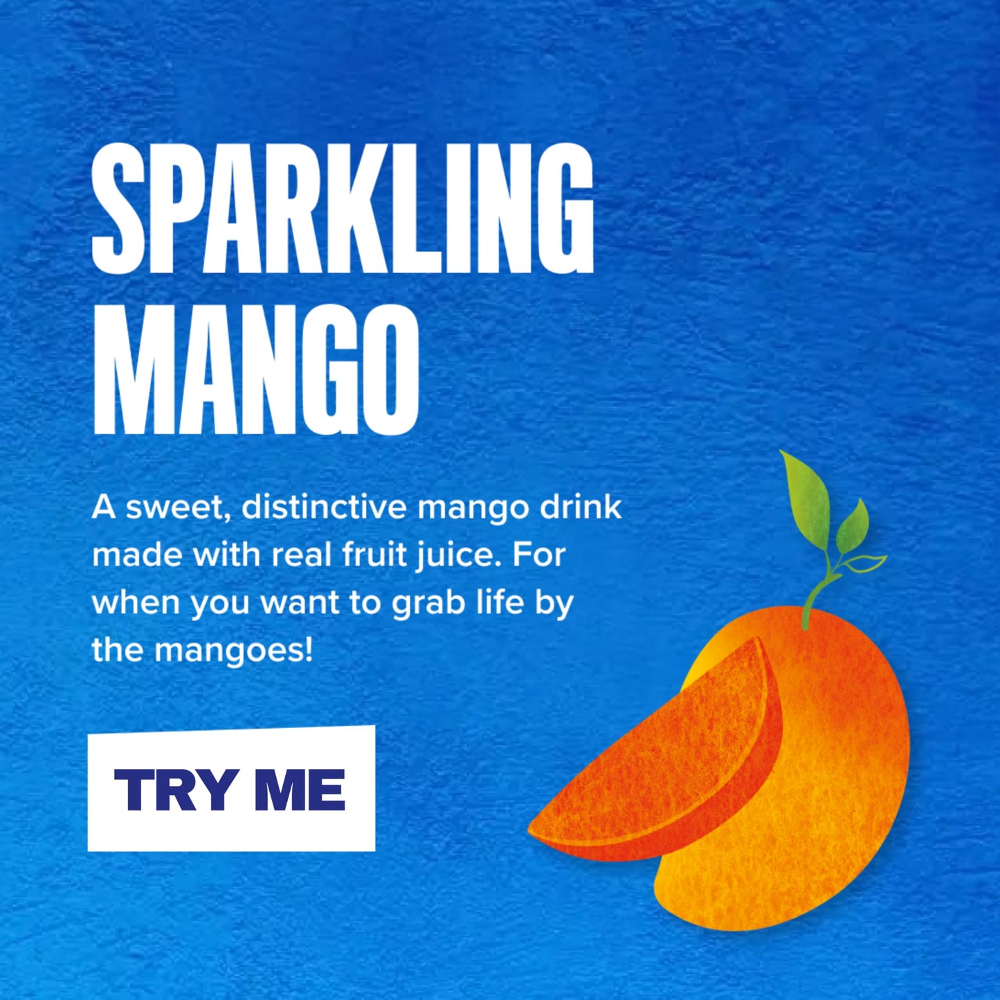Rubicon 24 Pack Sparkling Mango Flavoured Fizzy Drink with Real Fruit Juice, Handpicked Fruits for a Temptingly Intense Taste "Made of Different Stuff" - 24 x 330ml Cans
