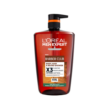 L'Oréal Men Expert, Pure Carbon, 5-in-1 XXL Shower Gel, A Total Action Body, Face, Hair Wash, Shave and Moisturiser Powered By Carbon, Total 5-in-1 Action, Large 1L Pump