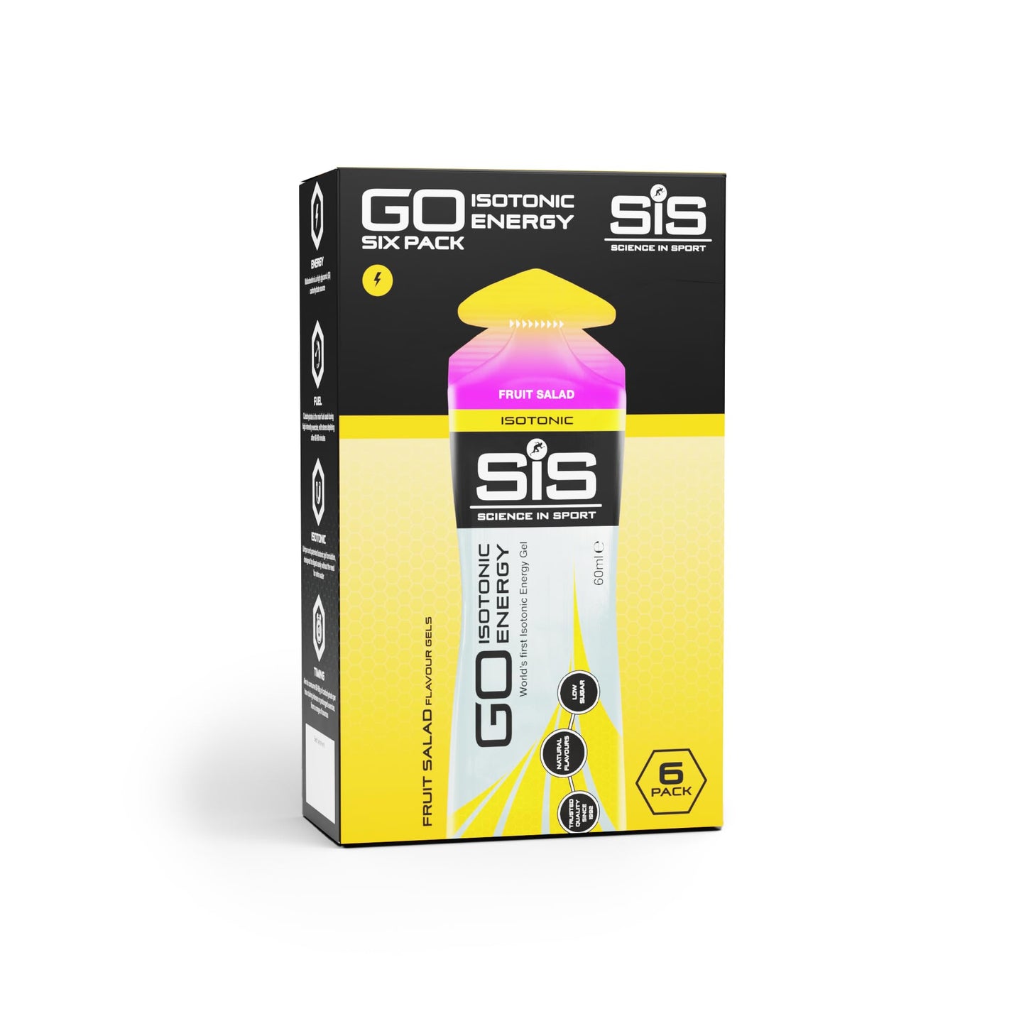Science in Sport Go Isotonic Energy Gel, Fruit Salad, 60 ml, 6-Count