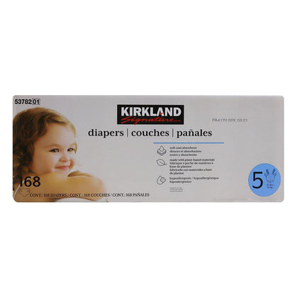 Kirkland Signature Diapers, Size 5 (168-Count)