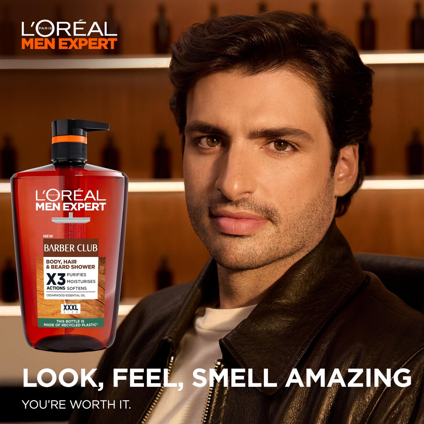 L'Oréal Men Expert, Pure Carbon, 5-in-1 XXL Shower Gel, A Total Action Body, Face, Hair Wash, Shave and Moisturiser Powered By Carbon, Total 5-in-1 Action, Large 1L Pump