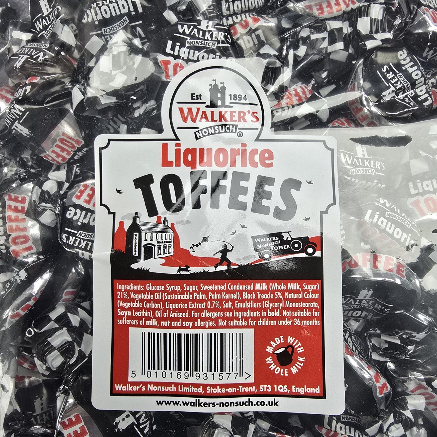 Walkers Nonsuch Traditional Liquorice Toffee ( 2.5kg Bag)