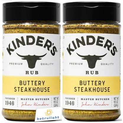 Kinders The Blend Seasoning is gluten free, non-GMO, and no added MSG Kinder's The Blend Seasoning Salt, Pepper and Garlic (10.5 oz.) Bundled with BETRULIGHT Fridge Decal – 2 Pack