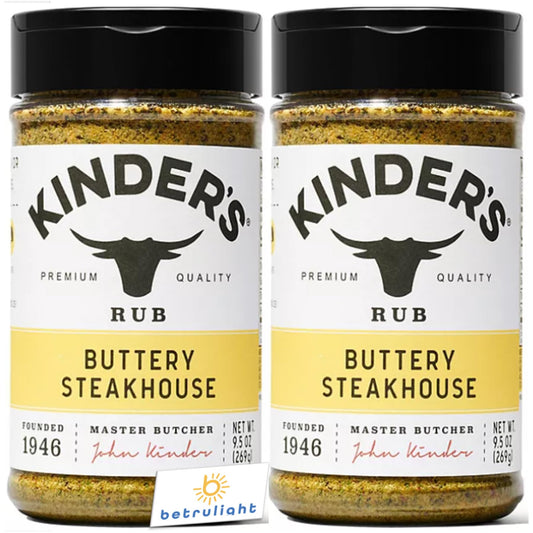 Kinders The Blend Seasoning is gluten free, non-GMO, and no added MSG Kinder's The Blend Seasoning Salt, Pepper and Garlic (10.5 oz.) Bundled with BETRULIGHT Fridge Decal – 2 Pack