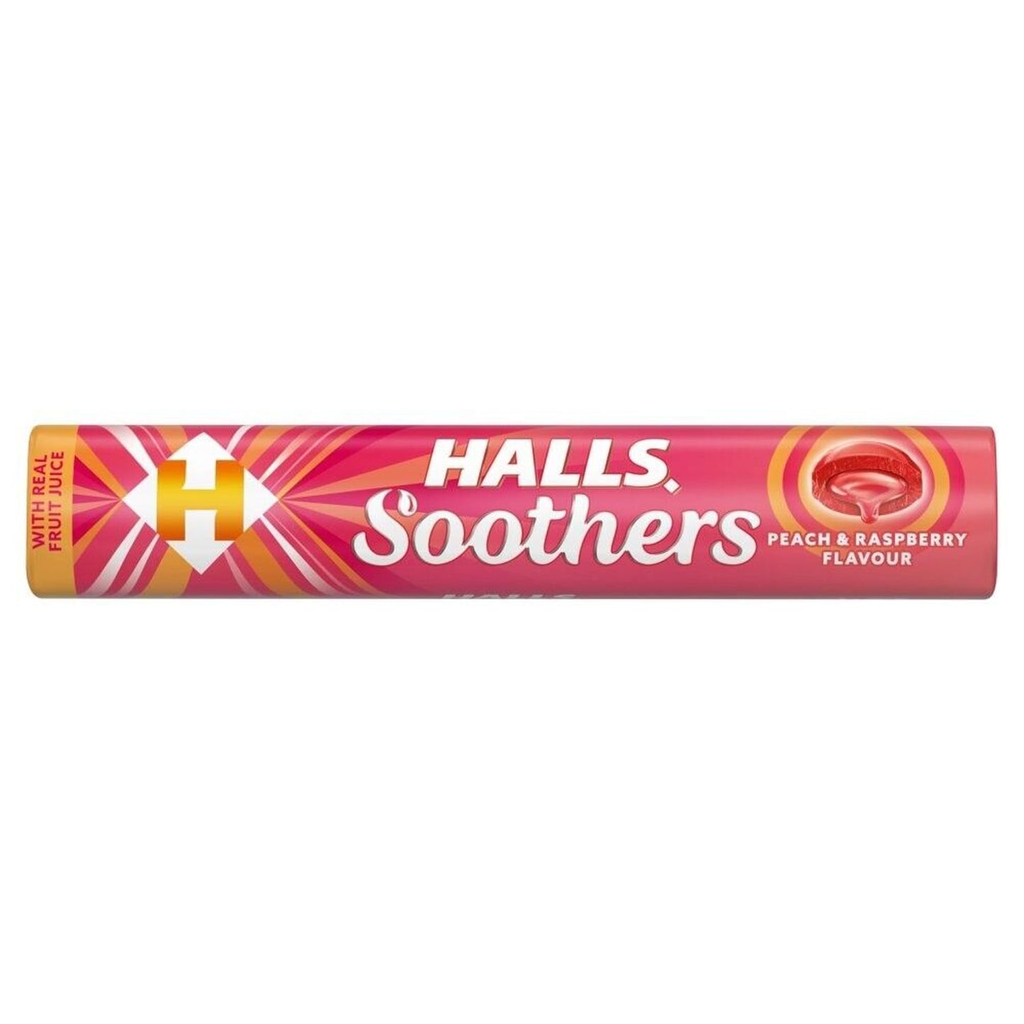 Halls Soothers Peach And Raspberry 45 g, Pack of 20