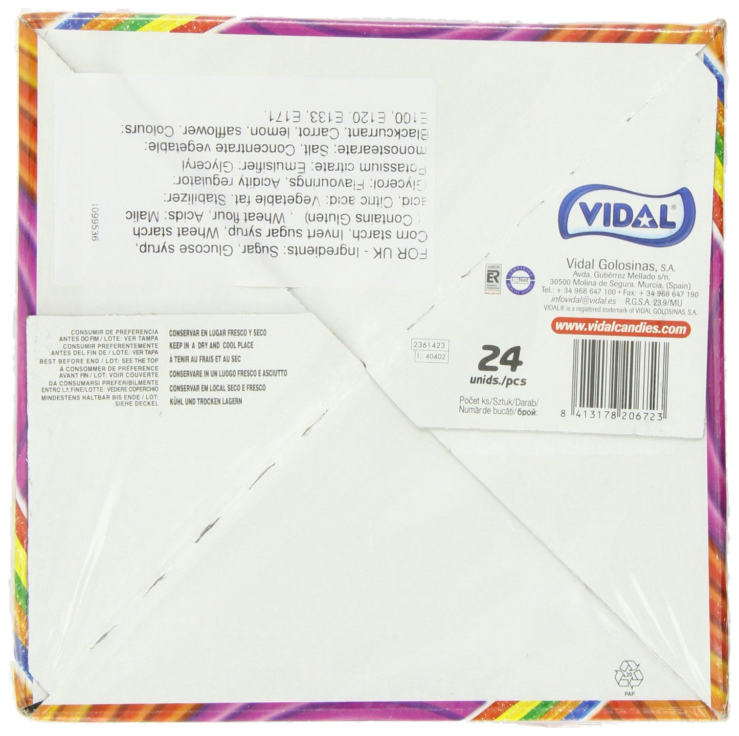 Vidal Rainbow Rolla Belta (Pack of 1, Total 24 Pieces)