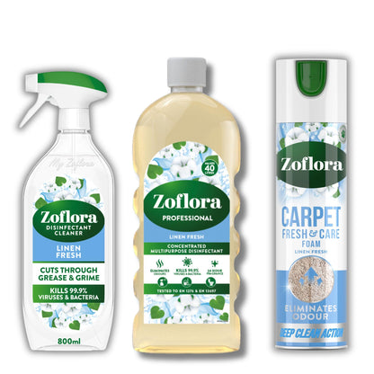 Zoflora Linen Fresh Concentrated Multipurpose Disinfectant Liquid, Antibacterial & Multi-Surface, Pet Safe Disinfectant, Kills 99.9% Of Bacteria & Viruses, 1 X 500 ml