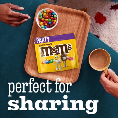 M&M’s Peanut & Milk Chocolate Bulk Sharing Bag 800g – Bulk Chocolate Sweets with Roasted Peanuts, Crispy Shell Candy, Party Bag, Chocolate Gift, Snacks & Sharing Treats