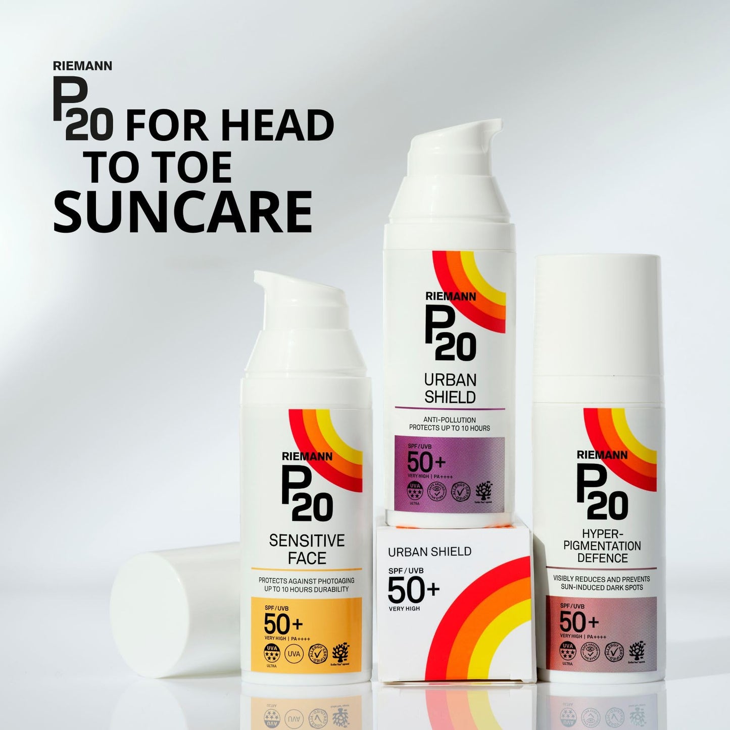 Riemann P20 Sunscreen SPF50 Spray 200ml | Long Lasting UVA & UVB Protection for up to 10 hours | Highly Water Resistant